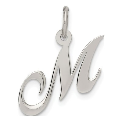 Sterling Silver Script Letter M Charm