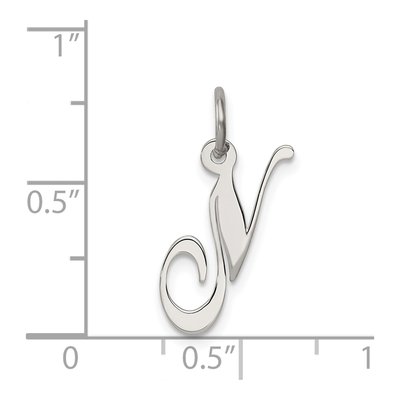 Sterling Silver Letter N Charm – view 3
