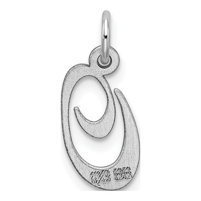 Sterling Silver Script Letter O Charm – view 4
