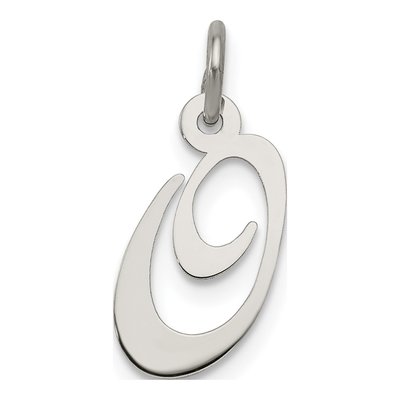 Sterling Silver Script Letter O Charm