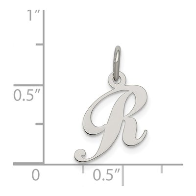Sterling Silver Letter R Charm – view 4