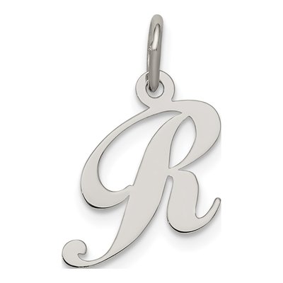 Sterling Silver Letter R Charm