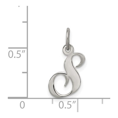Sterling Silver Letter S Charm – view 4