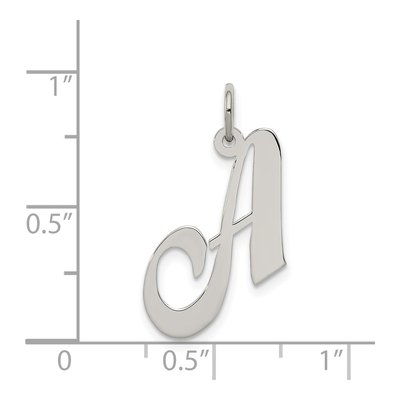 Sterling Silver Script Letter A Pendant – view 5