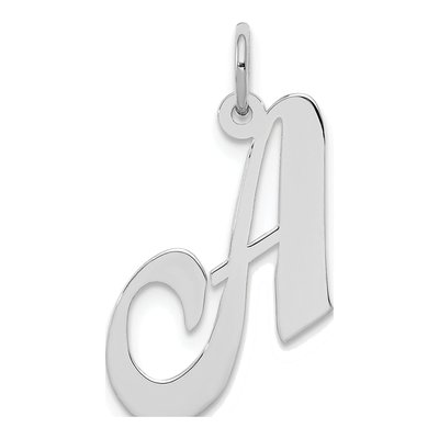 Sterling Silver Script Letter A Pendant