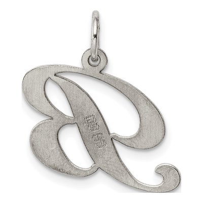 Sterling Silver Script Letter B Pendant – view 4