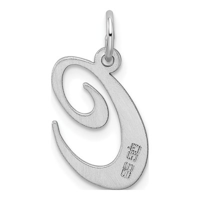 Sterling Silver Script Letter C Charm – view 4