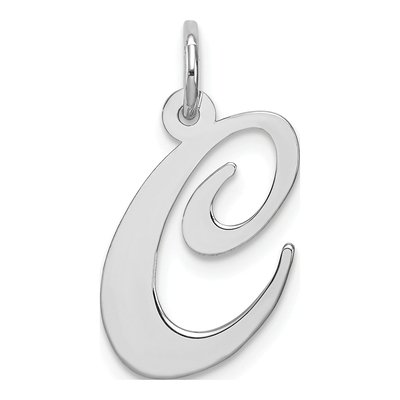Sterling Silver Script Letter C Charm