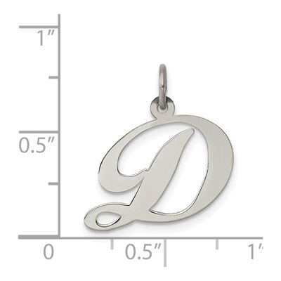 Sterling Silver Script Letter D Charm – view 5