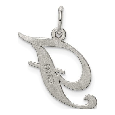Sterling Silver Script Letter F Charm – view 4