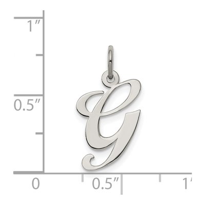 Sterling Silver Letter G Charm – view 5