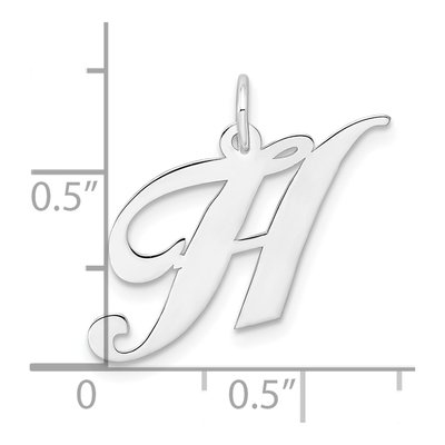 Sterling Silver Letter H Charm – view 4