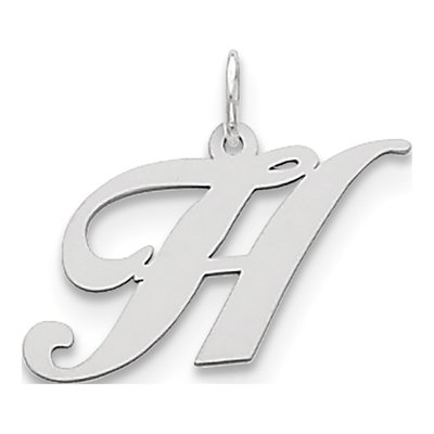 Sterling Silver Letter H Charm