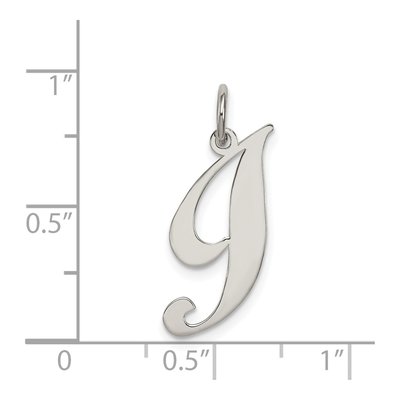 Sterling Silver Initial I Script Pendant – view 5