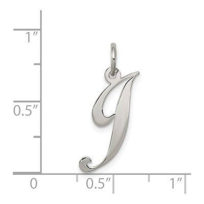 Sterling Silver Script Letter J Charm – view 5