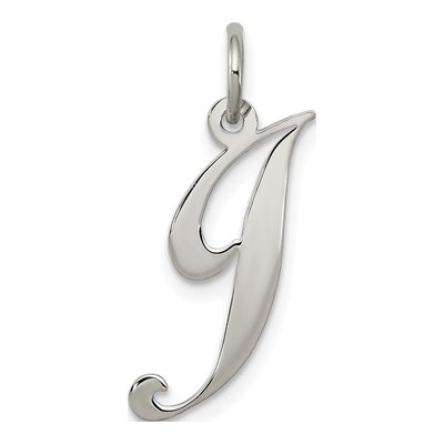 Sterling Silver Script Letter J Charm