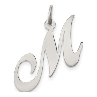 Sterling Silver Script Letter M Charm