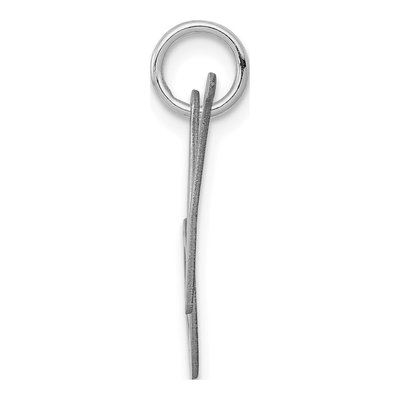 Sterling Silver Script Letter N Pendant – view 2