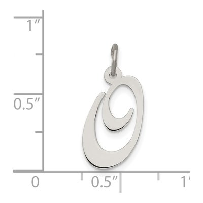 Sterling Silver Letter O Charm – view 3