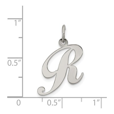 Sterling Silver Letter R Charm – view 5