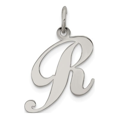 Sterling Silver Letter R Charm