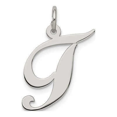 Sterling Silver Script Letter T Charm