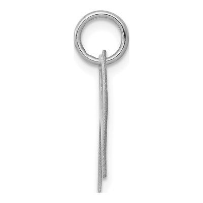 Sterling Silver Script Letter W Charm – view 3