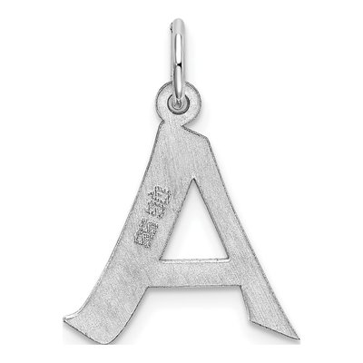 Sterling Silver Letter A Pendant – view 4