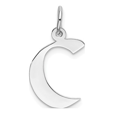 Sterling Silver Block Letter C Charm