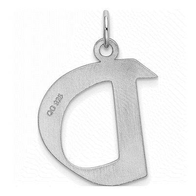 Sterling Silver Letter D Pendant – view 4