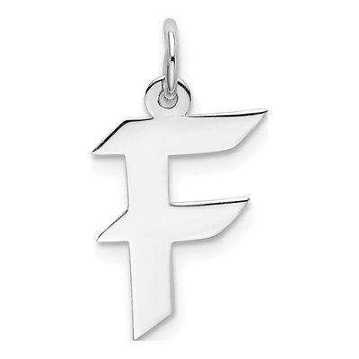 Sterling Silver Block Letter F Charm