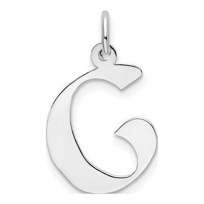 Sterling Silver Block Letter G Charm