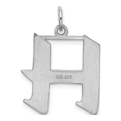 Sterling Silver Block Letter H Charm – view 4