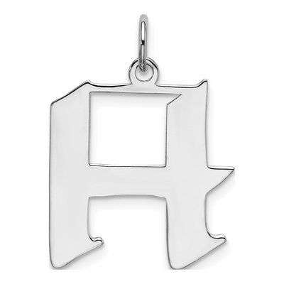 Sterling Silver Block Letter H Charm