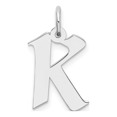 Sterling Silver Block Letter K Charm