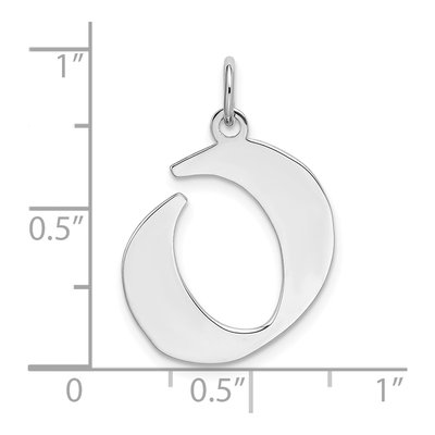 Sterling Silver Block Letter O Charm – view 5