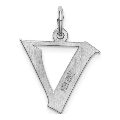 Sterling Silver Letter V Charm – view 4