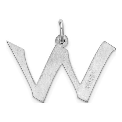 Sterling Silver Block Letter W Charm – view 4