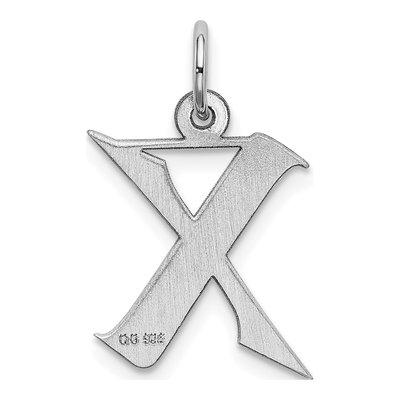 Sterling Silver Initial X Charm – view 4