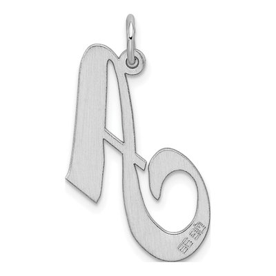 Sterling Silver Script Letter A Pendant – view 4