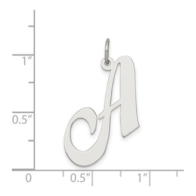 Sterling Silver Script Letter A Pendant – view 5