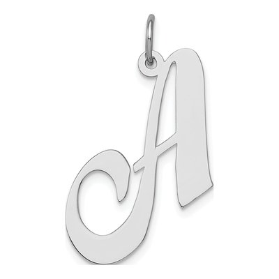 Sterling Silver Script Letter A Pendant
