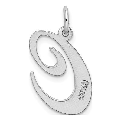 Sterling Silver Letter C Charm – view 4