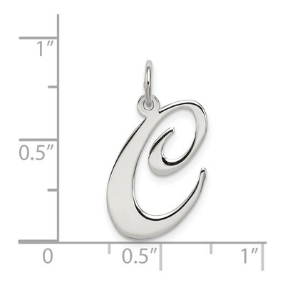 Sterling Silver Letter C Charm – view 5