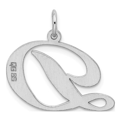 Sterling Silver Script Letter D Charm – view 4