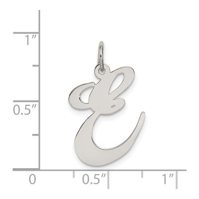 Sterling Silver Script Letter E Charm – view 5