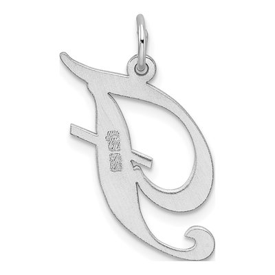 Sterling Silver Letter F Charm – view 4