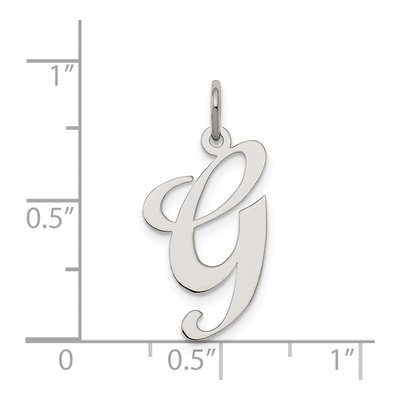 Sterling Silver Script Letter G Pendant – view 5
