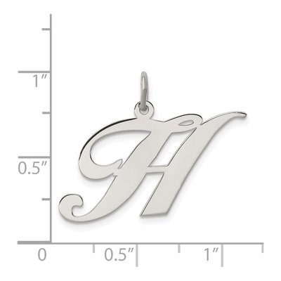 Sterling Silver Letter H Charm – view 5