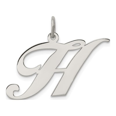 Sterling Silver Letter H Charm